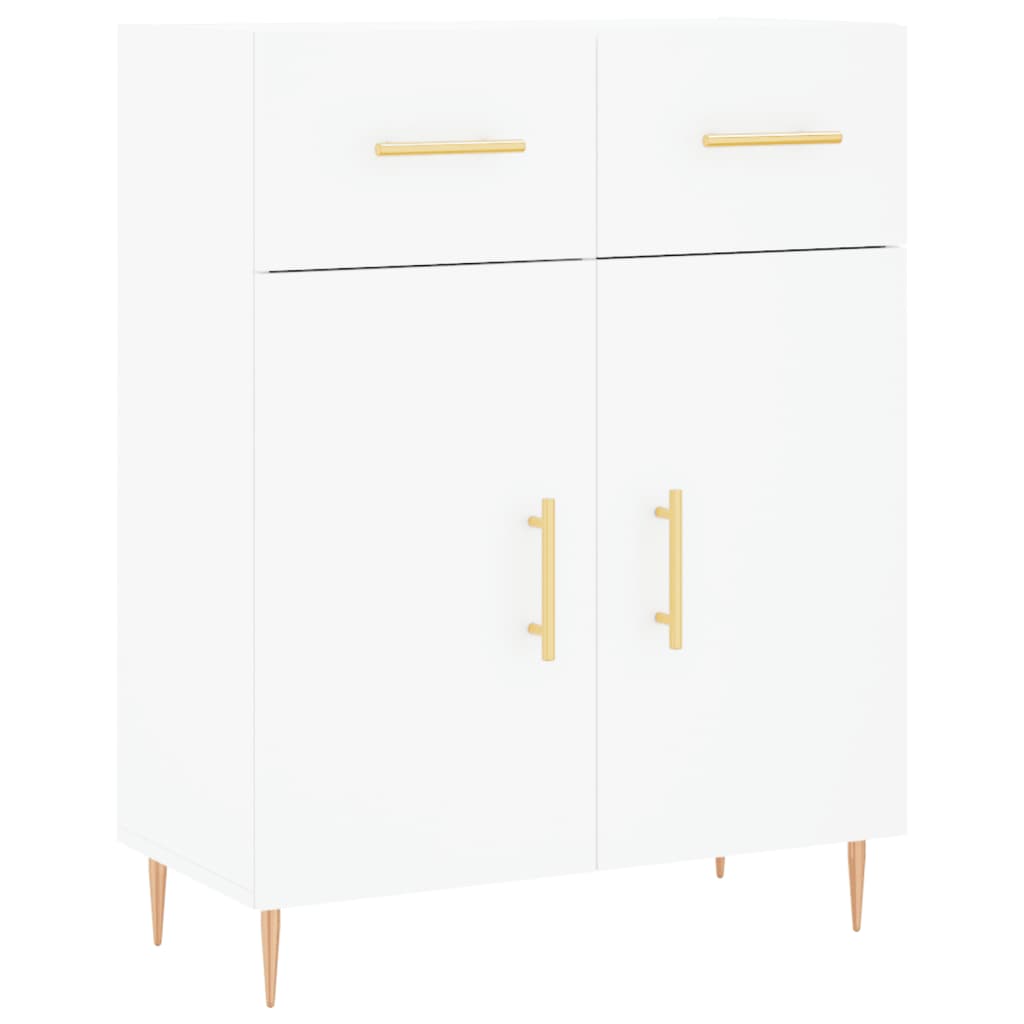 Highboard White 69.5x34x180 cm Engineered Wood