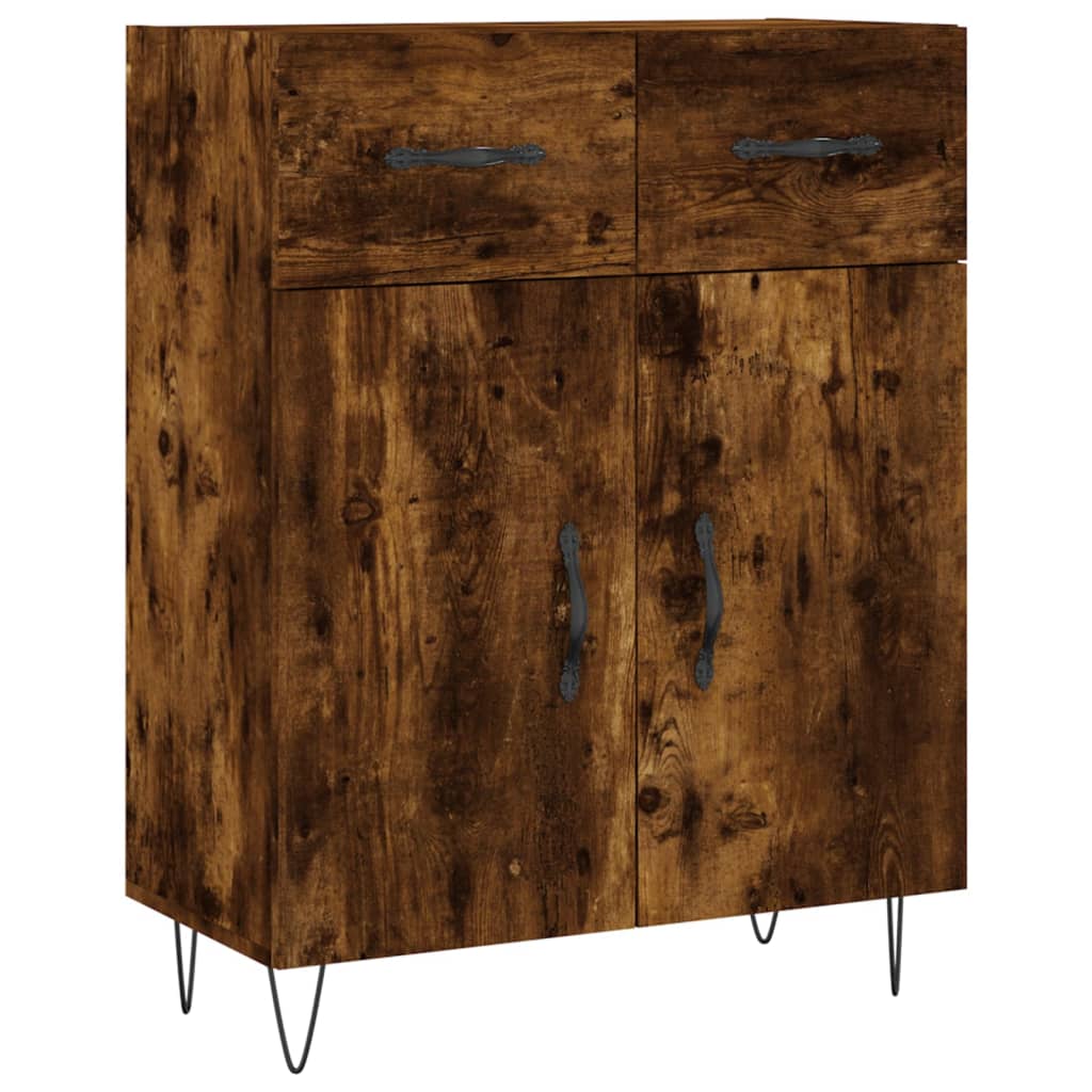 Highboard Smoked Oak 69.5x34x180 cm Engineered Wood