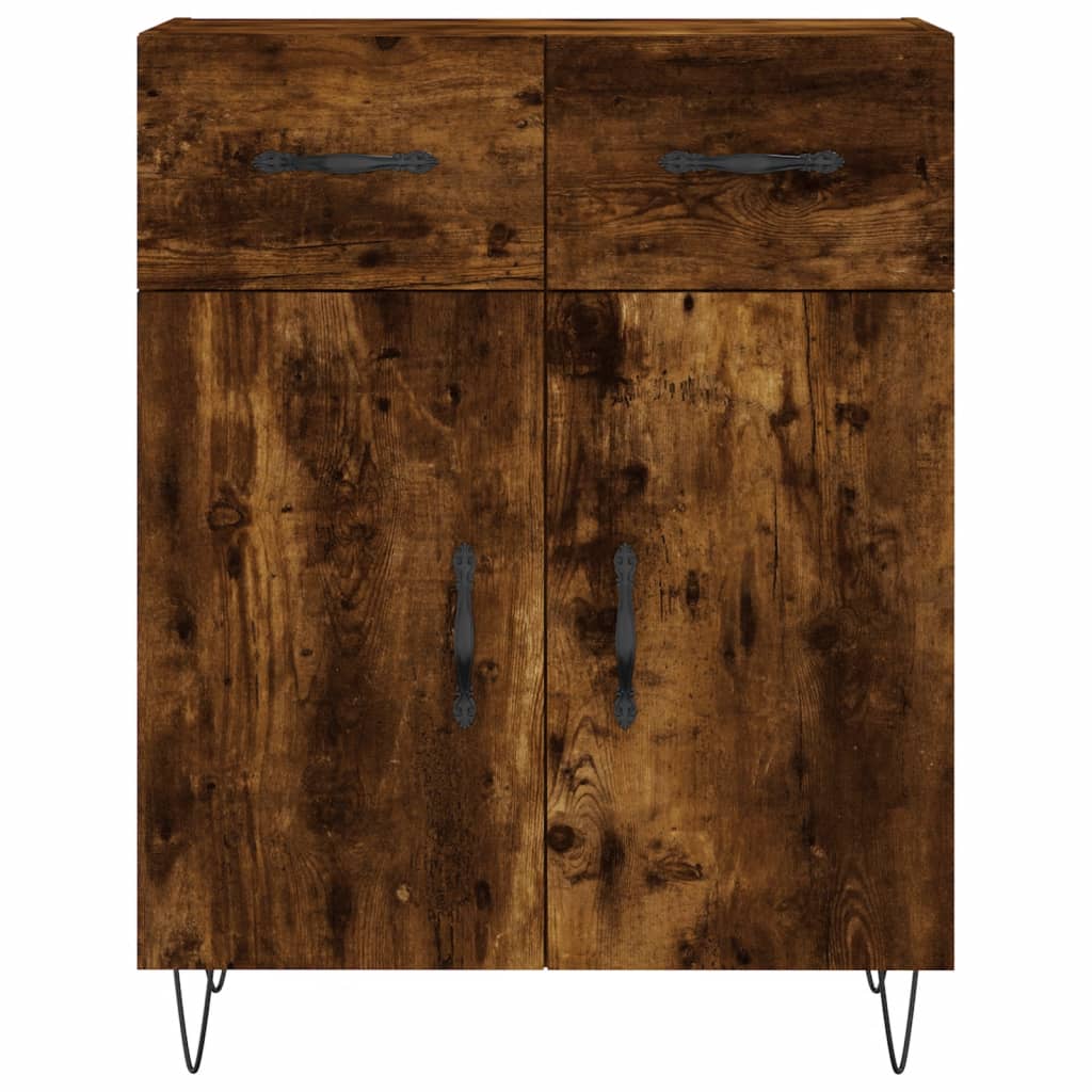 Highboard Smoked Oak 69.5x34x180 cm Engineered Wood