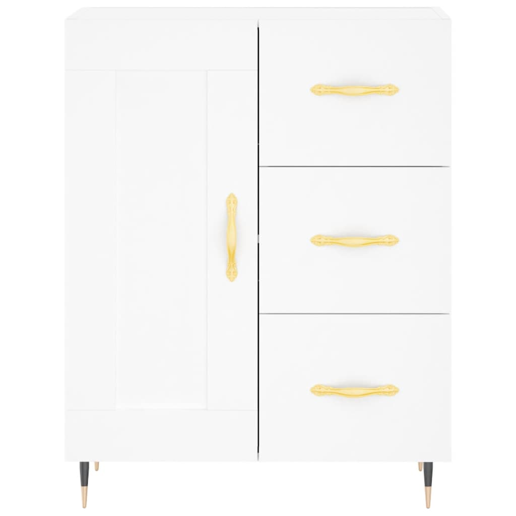 Highboard White 69.5x34x180 cm Engineered Wood