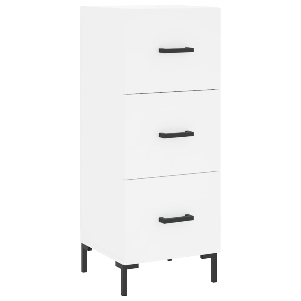 Highboard White 34.5x34x180 cm Engineered Wood
