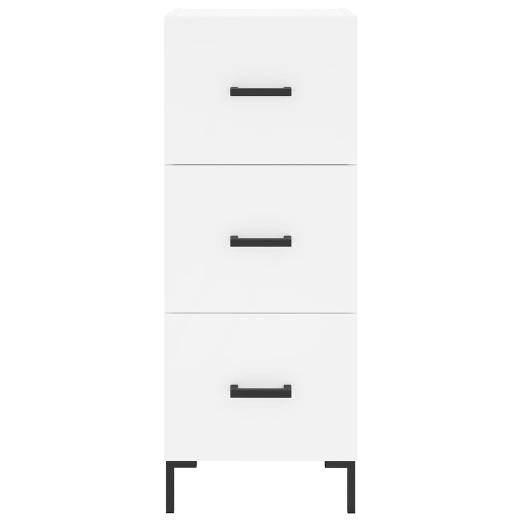 Highboard White 34.5x34x180 cm Engineered Wood