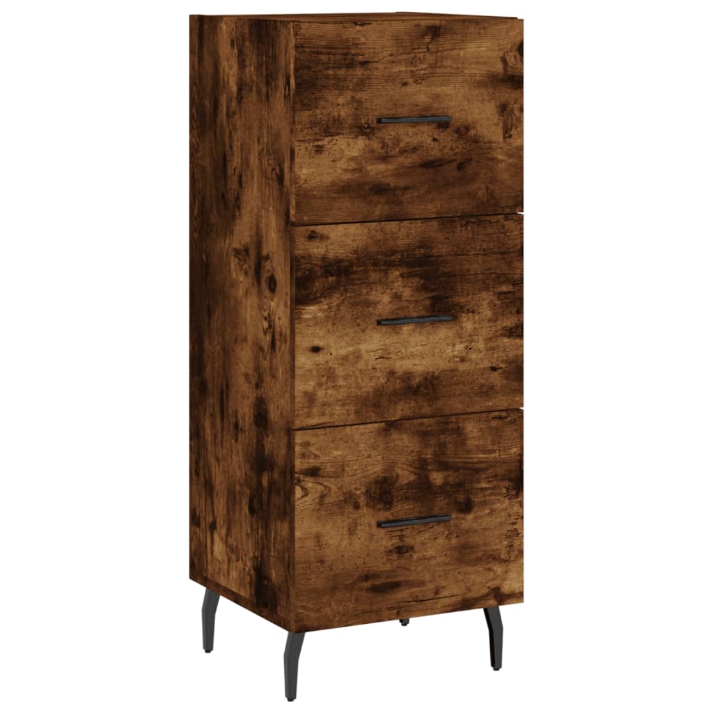 Highboard Smoked Oak 34.5x34x180 cm Engineered Wood