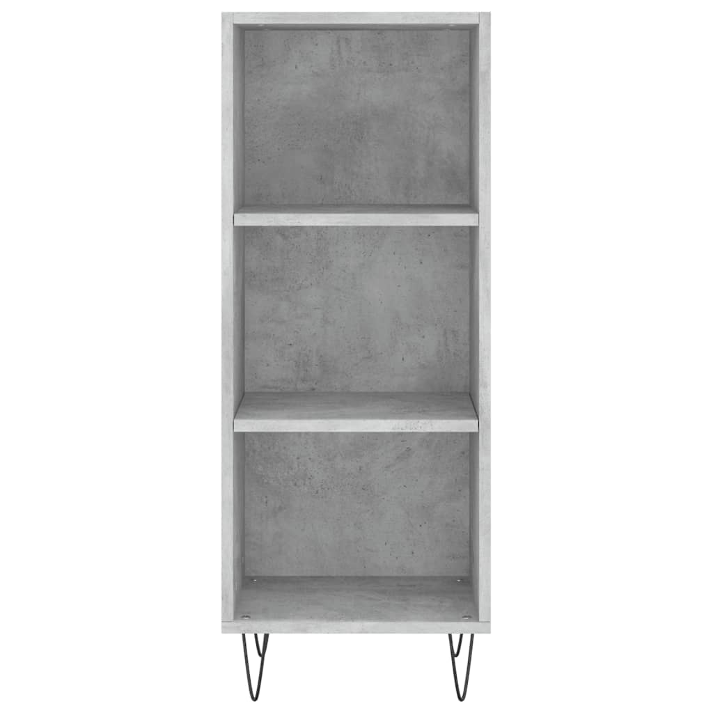 Highboard Concrete Grey 34.5x34x180 cm Engineered Wood