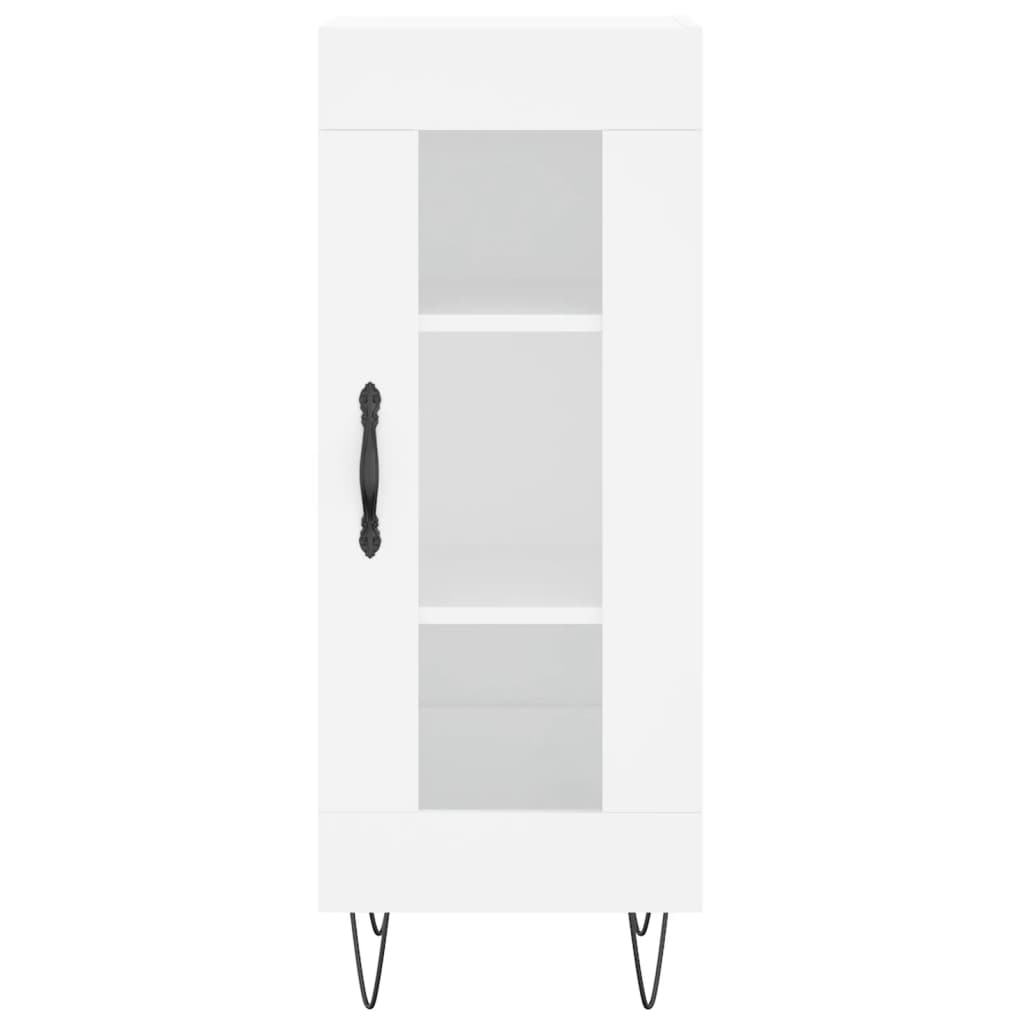 Highboard White 34.5x34x180 cm Engineered Wood