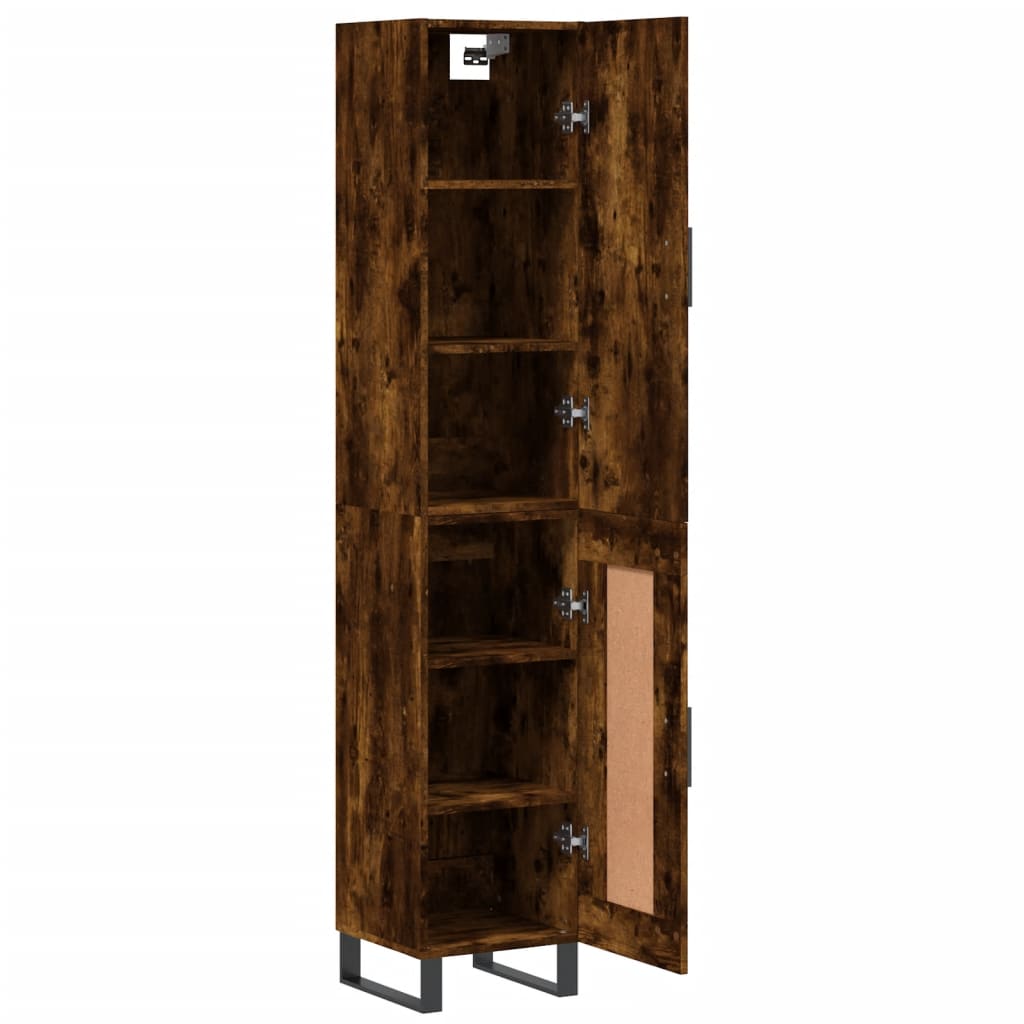 Highboard Smoked Oak 34.5x34x180 cm Engineered Wood