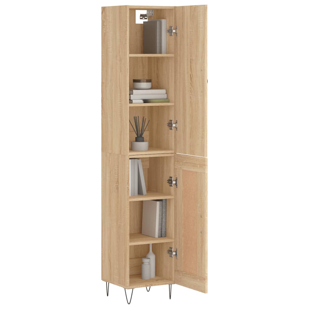 Highboard Sonoma Oak 34.5x34x180 cm Engineered Wood