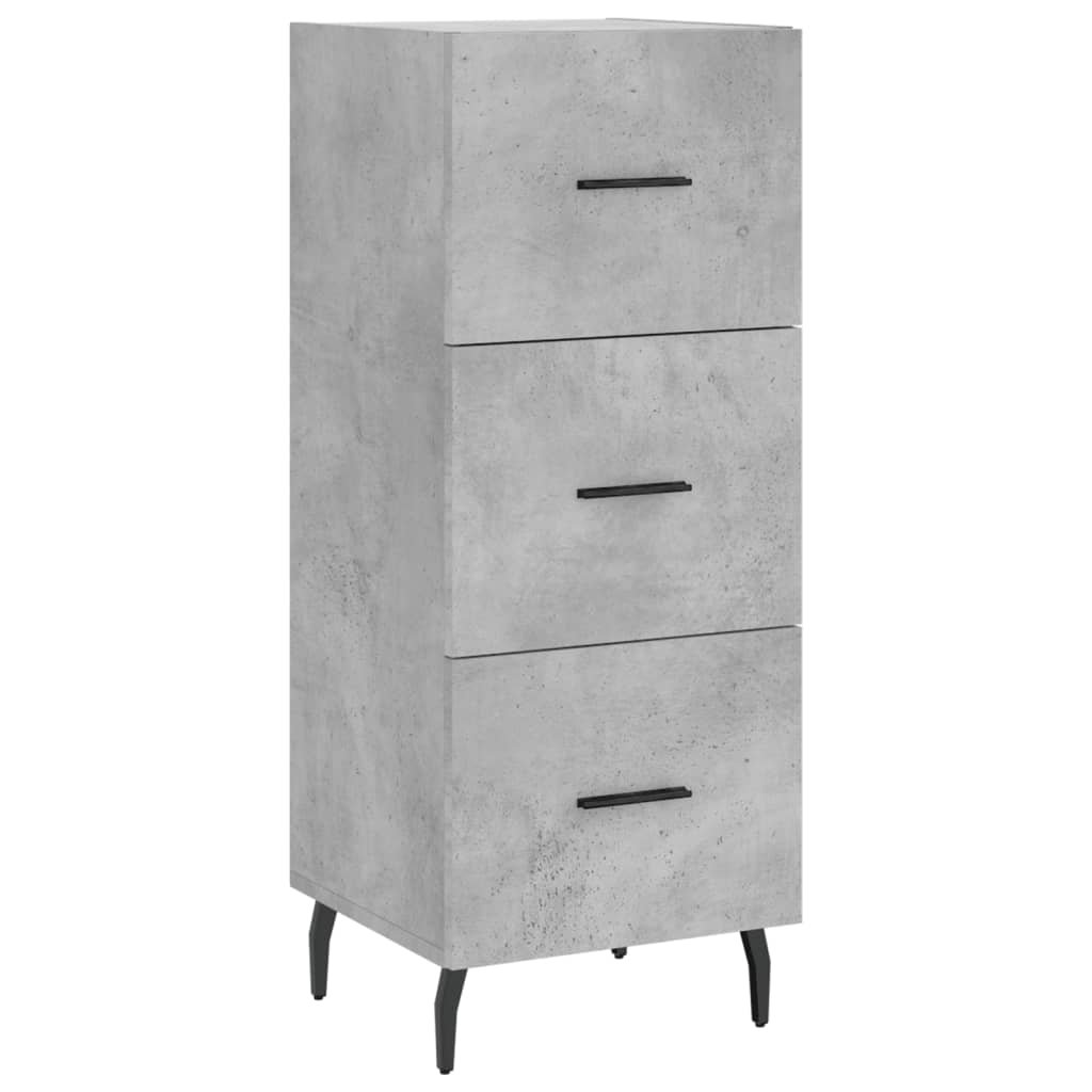 Highboard Concrete Grey 34.5x34x180 cm Engineered Wood