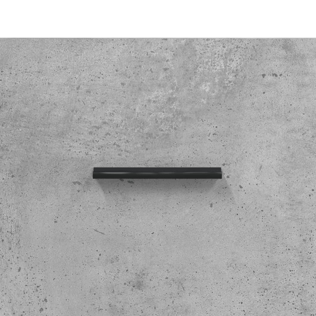 Highboard Concrete Grey 34.5x34x180 cm Engineered Wood