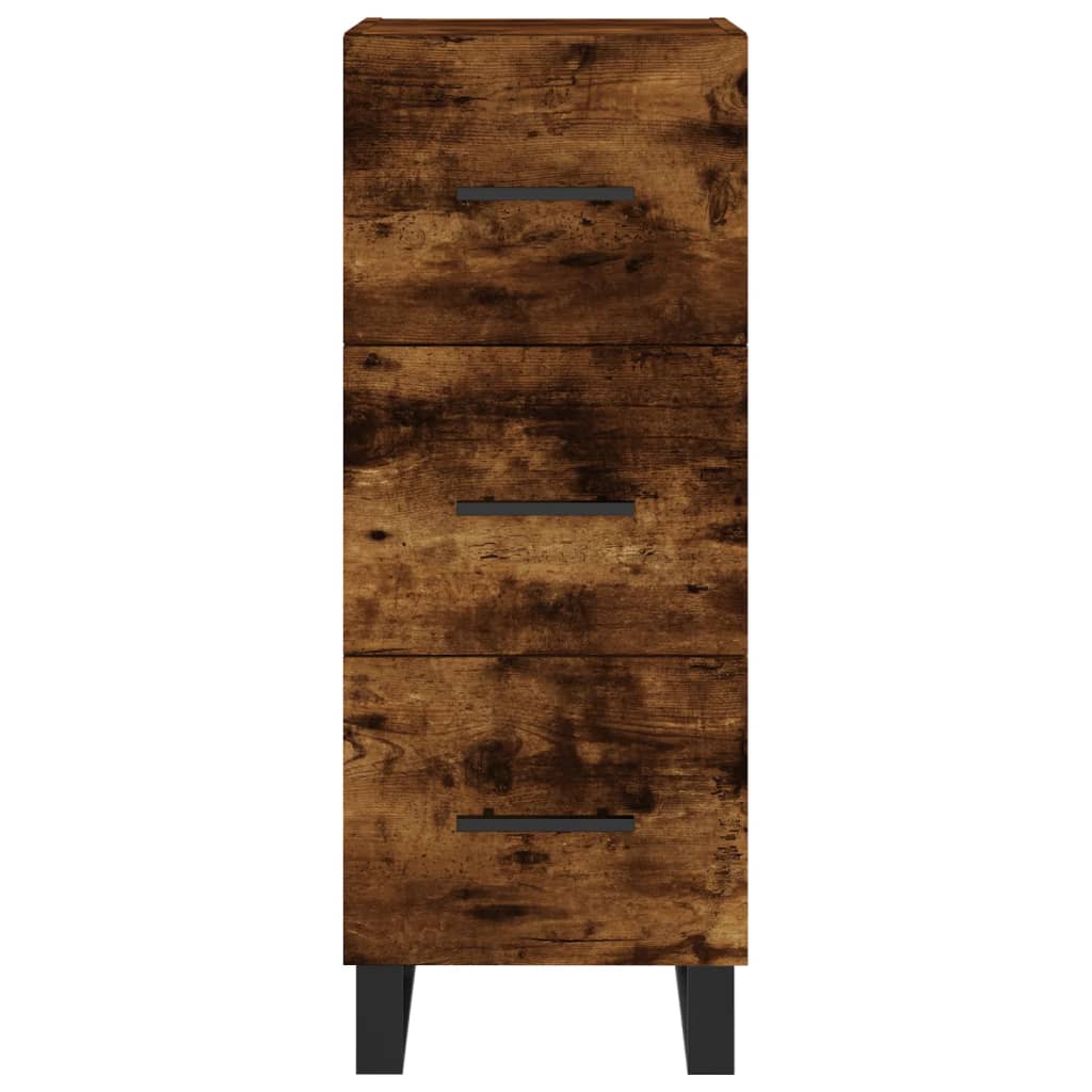 Highboard Smoked Oak 34.5x34x180 cm Engineered Wood