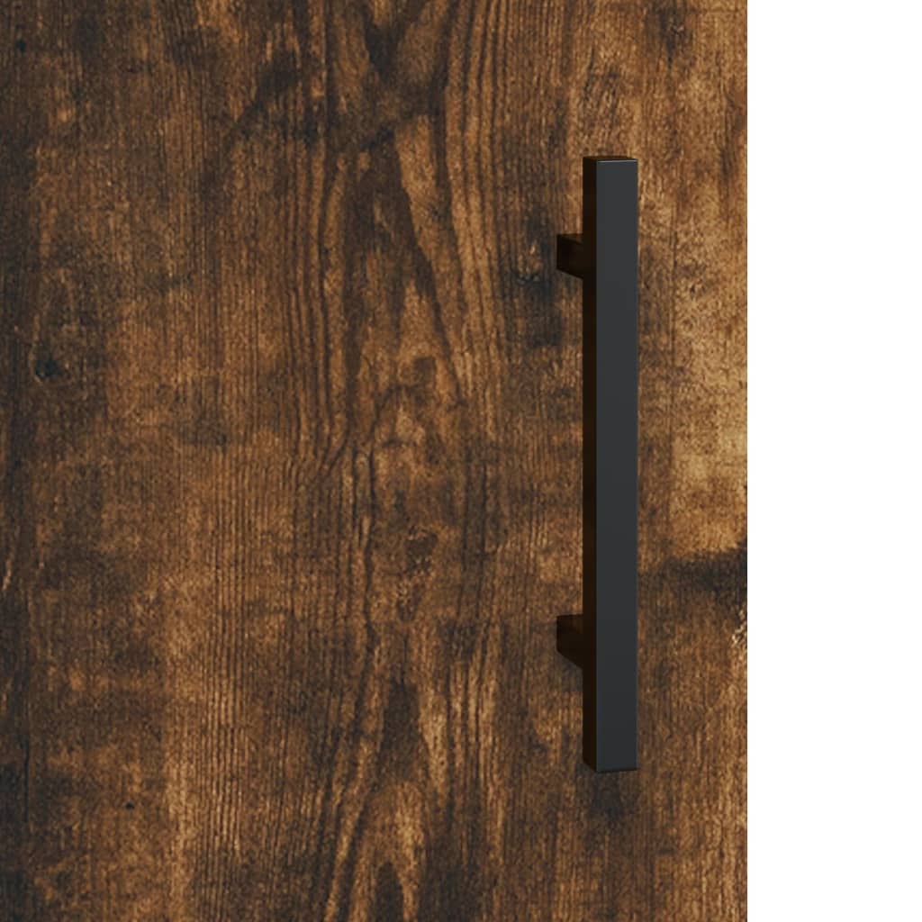 Highboard Smoked Oak 34.5x34x180 cm Engineered Wood