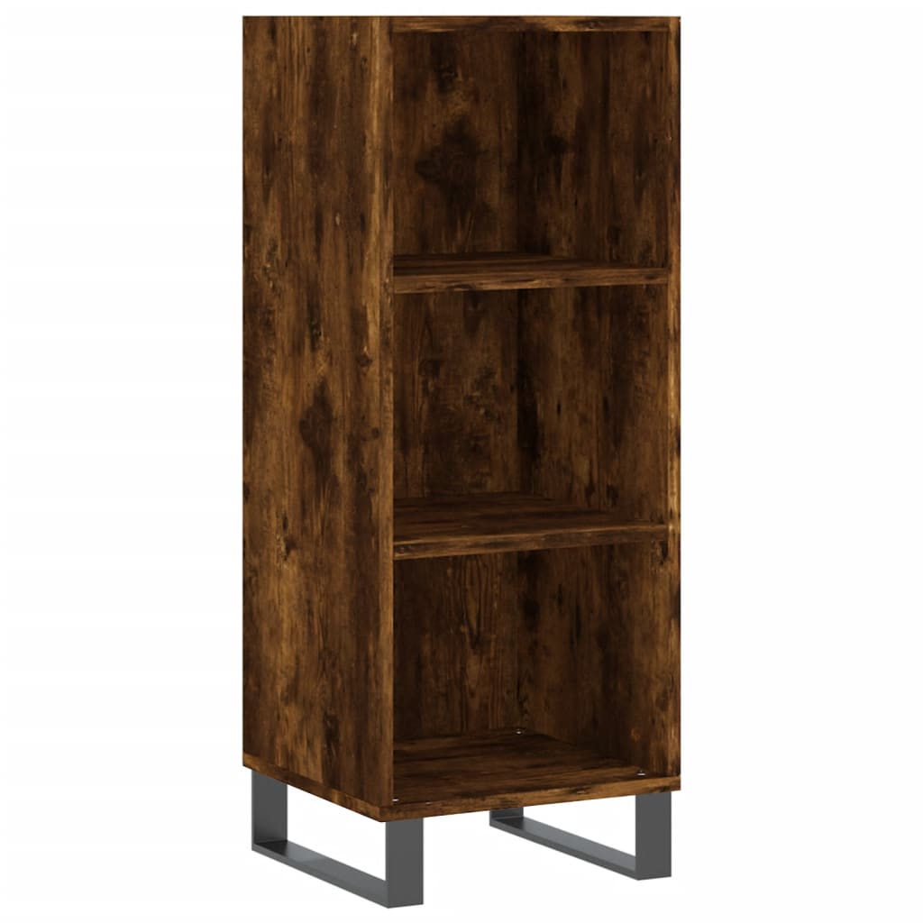 Highboard Smoked Oak 34.5x34x180 cm Engineered Wood