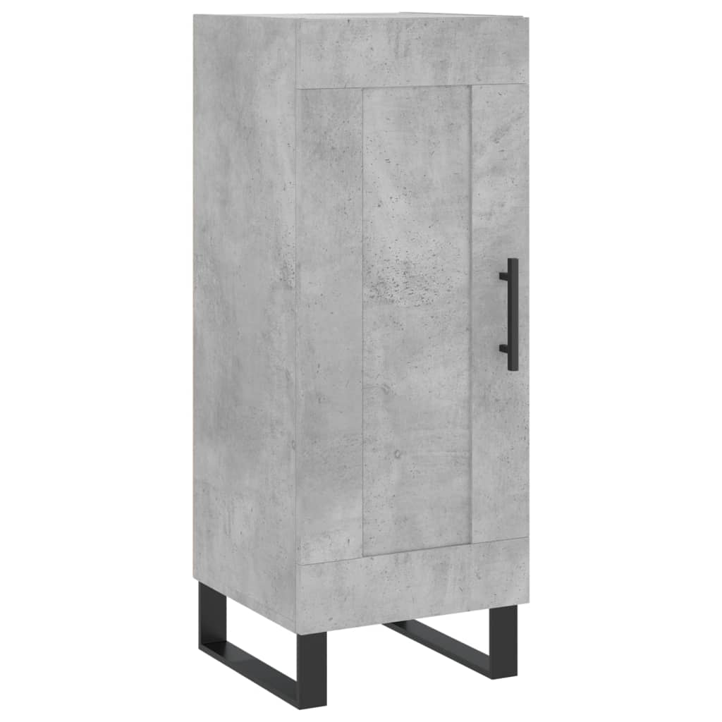 Highboard Concrete Grey 34.5x34x180 cm Engineered Wood
