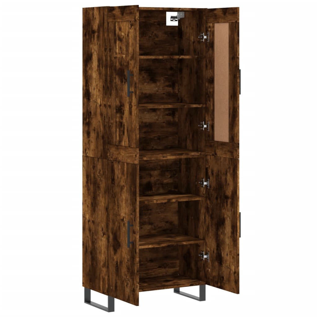 Highboard Smoked Oak 69.5x34x180 cm Engineered Wood