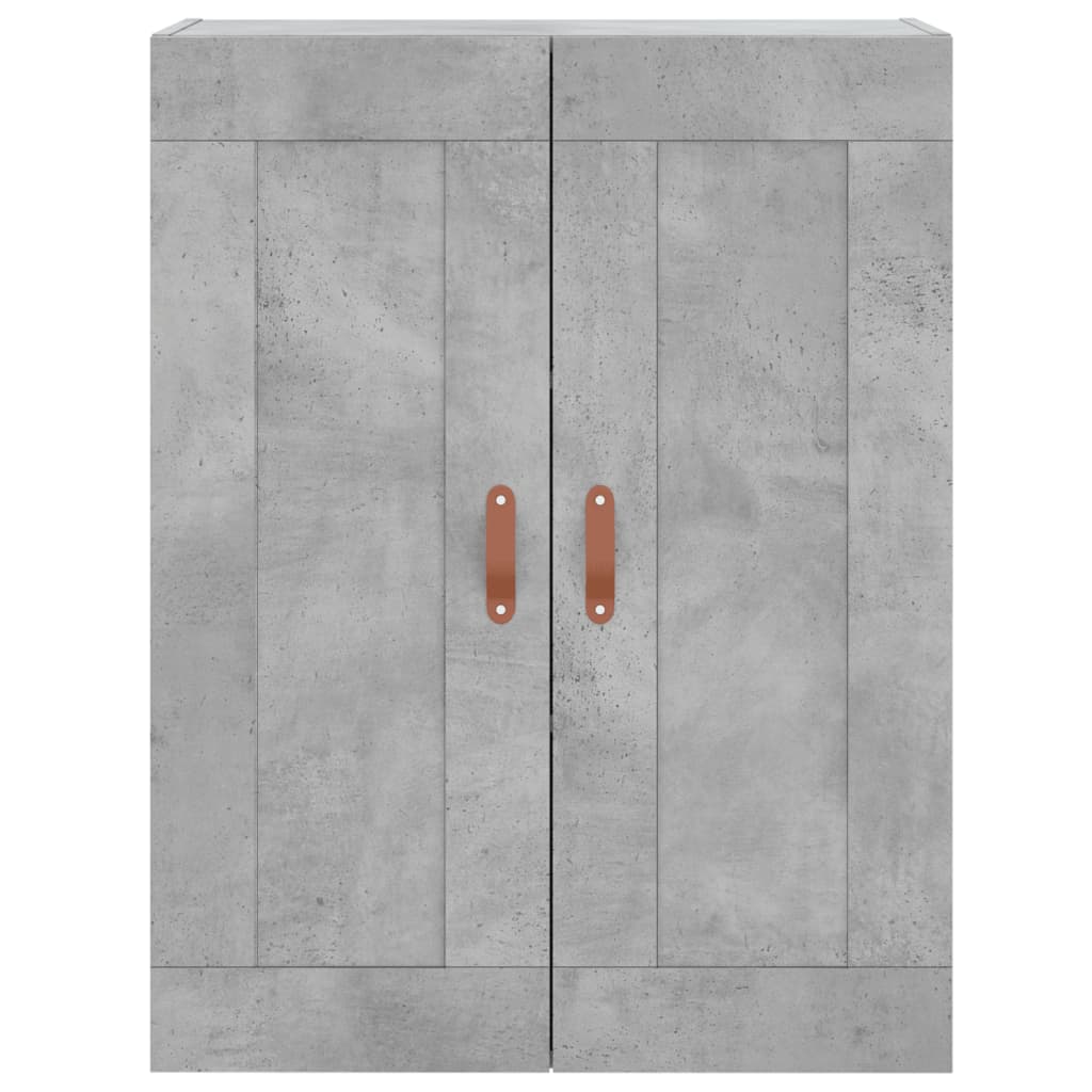Highboard Concrete Grey 69.5x34x180 cm Engineered Wood