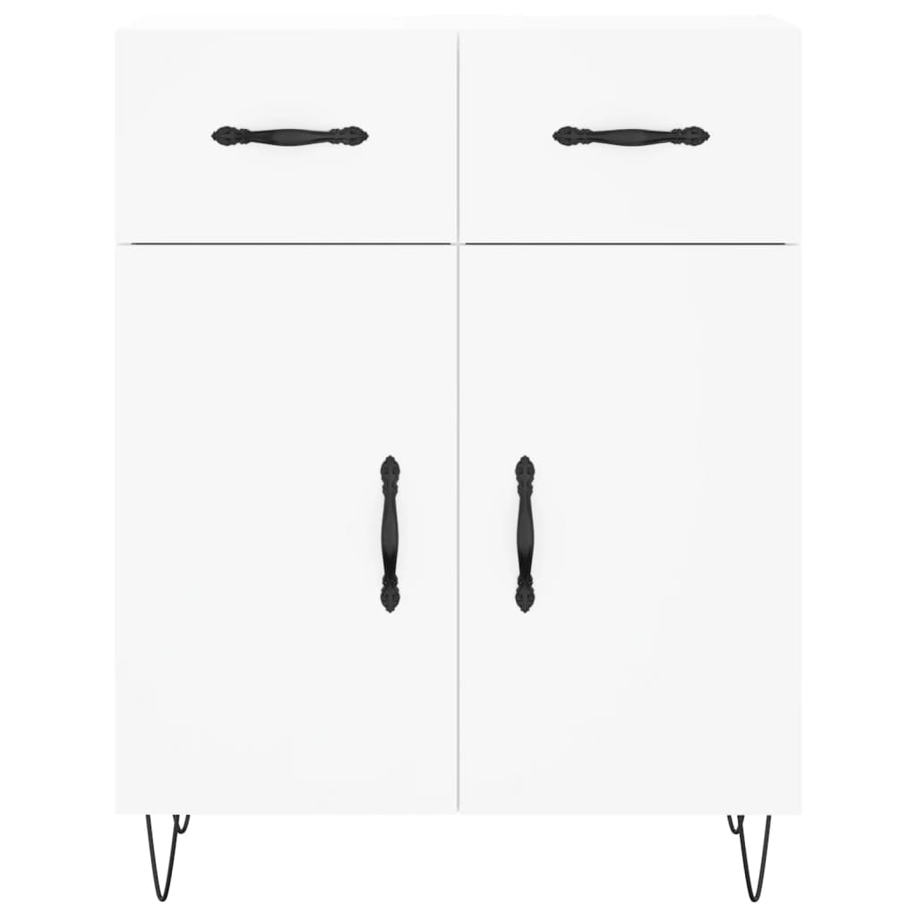 Highboard White 69.5x34x180 cm Engineered Wood