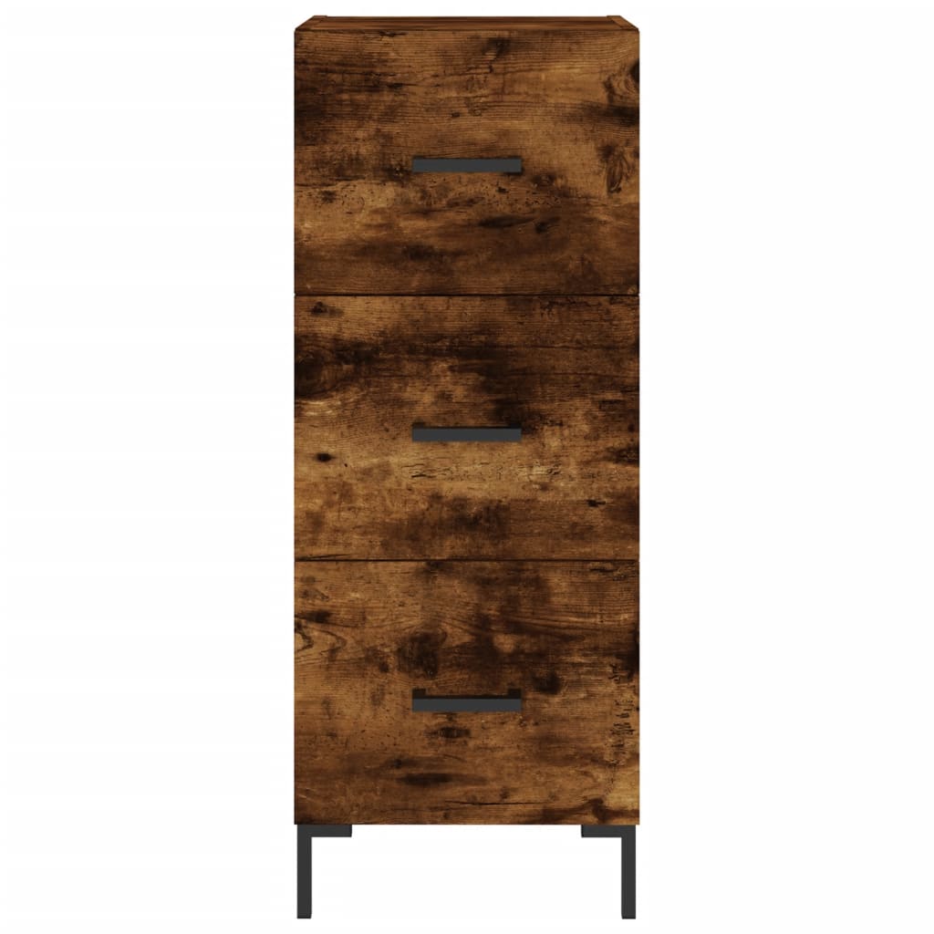 Highboard Smoked Oak 34.5x34x180 cm Engineered Wood