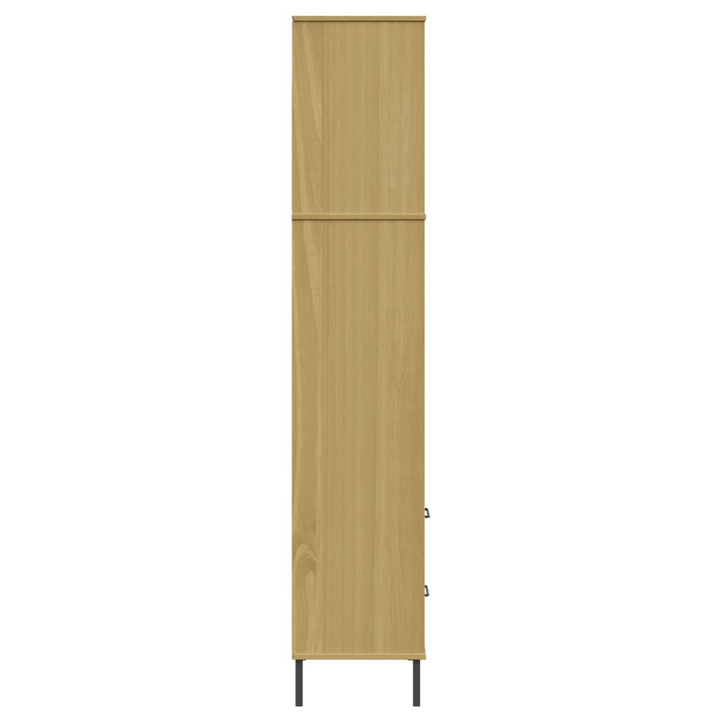 Bookcase with 2 Drawers Brown 60x35x180 cm Solid Wood OSLO