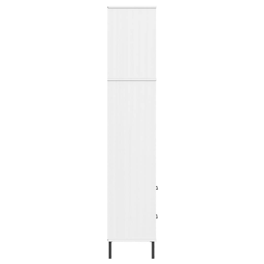 Bookcase with 2 Drawers White 60x35x180 cm Solid Wood OSLO