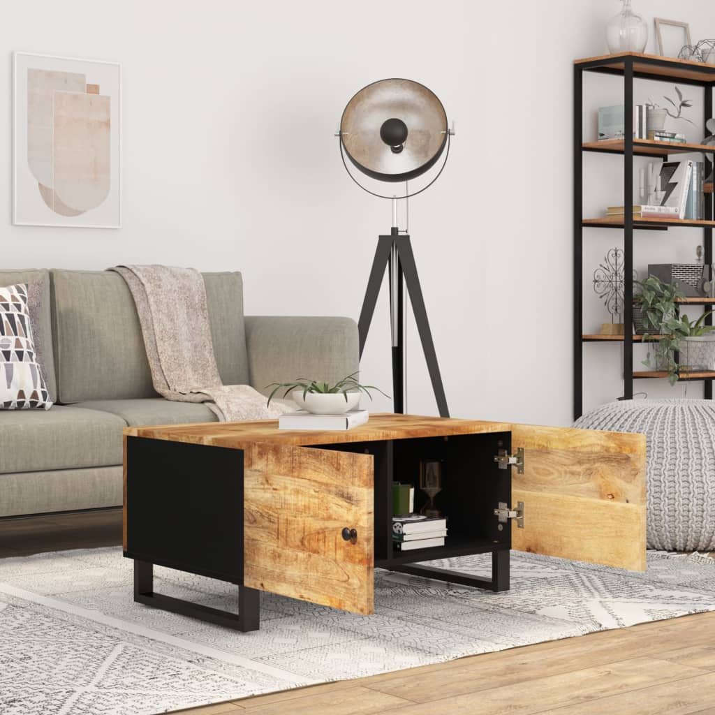 Coffee Table 80x50x40 cm Solid Wood Mango&Engineered Wood