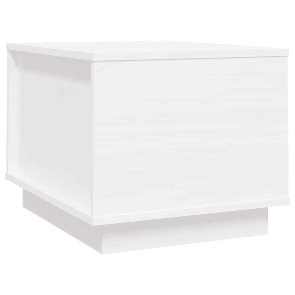 Coffee Table White 40x50x35 cm Solid Wood Pine