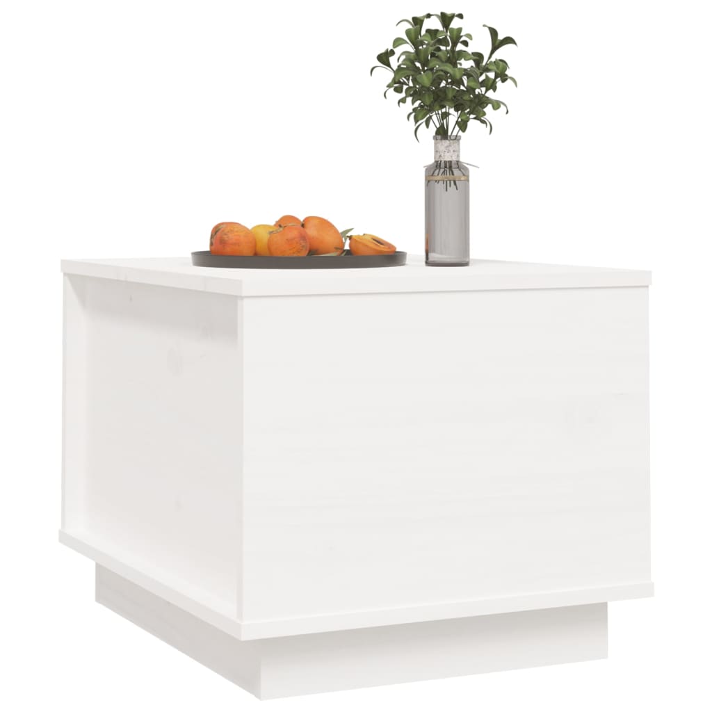 Coffee Table White 40x50x35 cm Solid Wood Pine