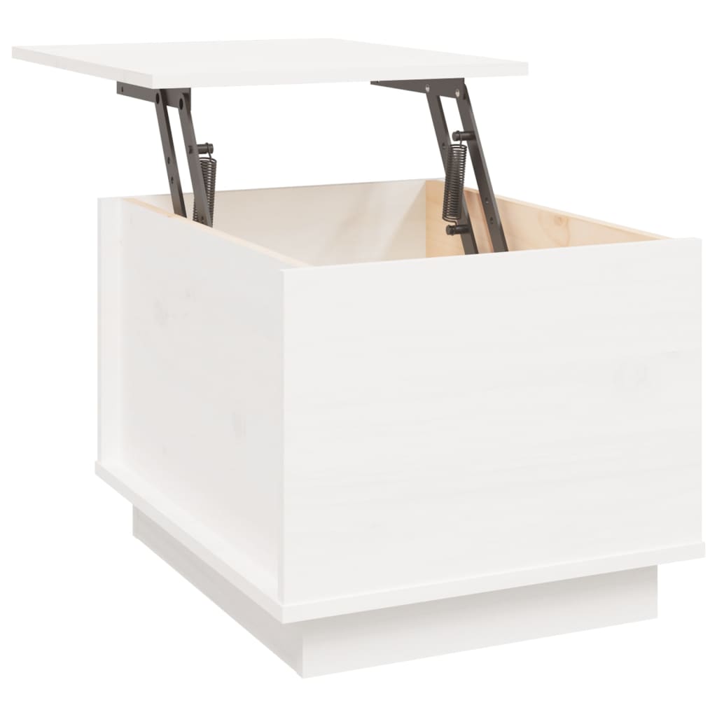 Coffee Table White 40x50x35 cm Solid Wood Pine