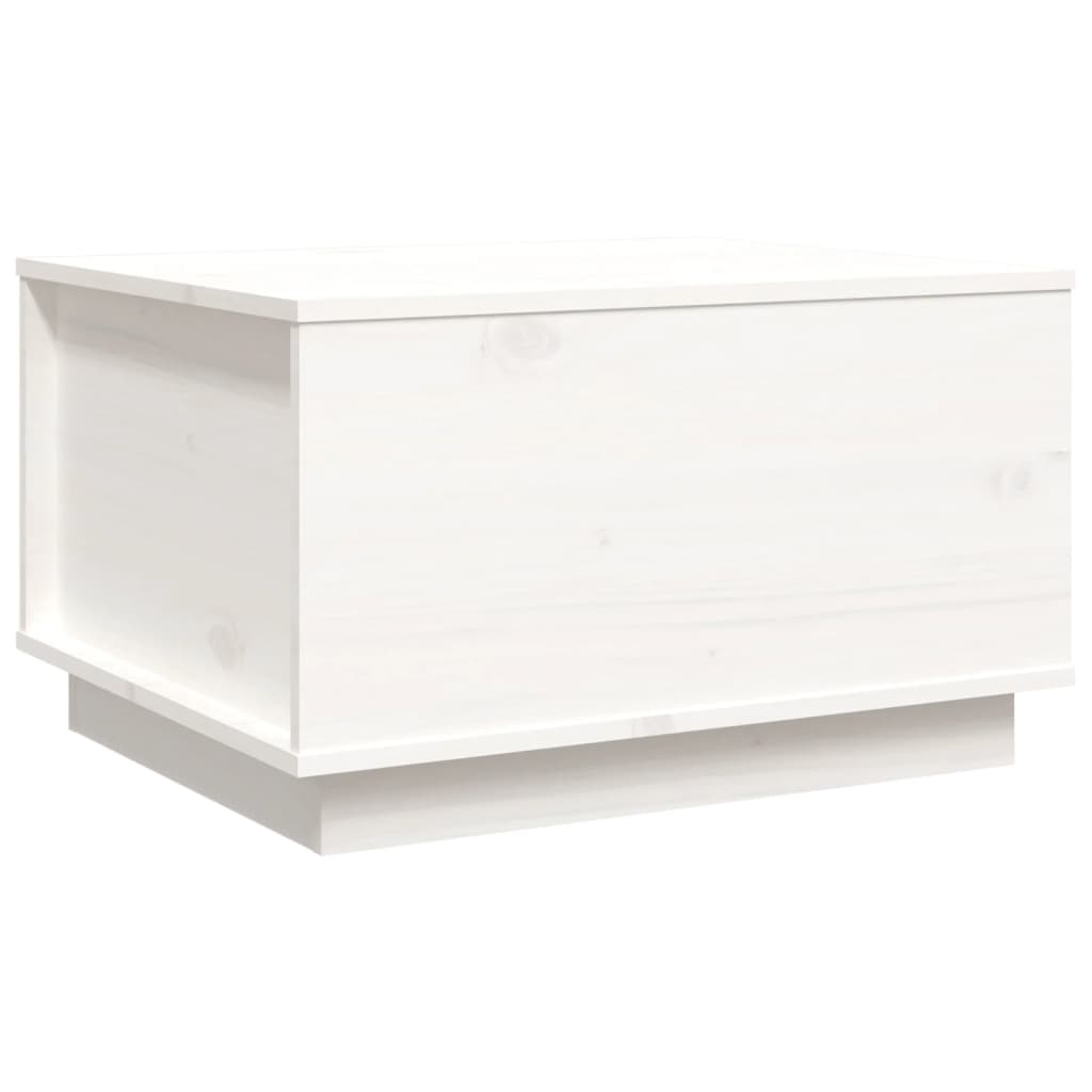 Coffee Table White 60x50x35 cm Solid Wood Pine