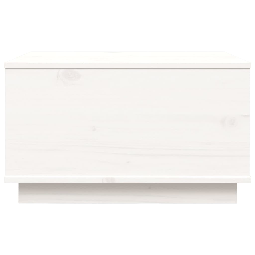 Coffee Table White 60x50x35 cm Solid Wood Pine