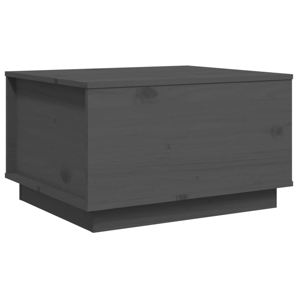 Coffee Table Grey 60x50x35 cm Solid Wood Pine
