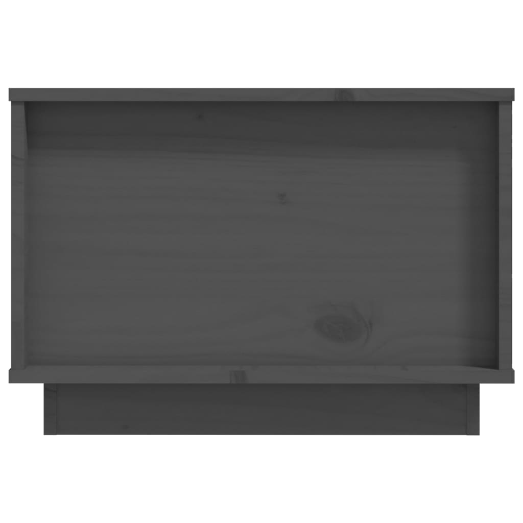 Coffee Table Grey 60x50x35 cm Solid Wood Pine