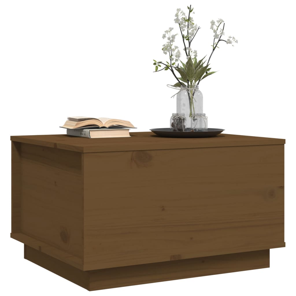 Coffee Table Honey Brown 60x50x35 cm Solid Wood Pine