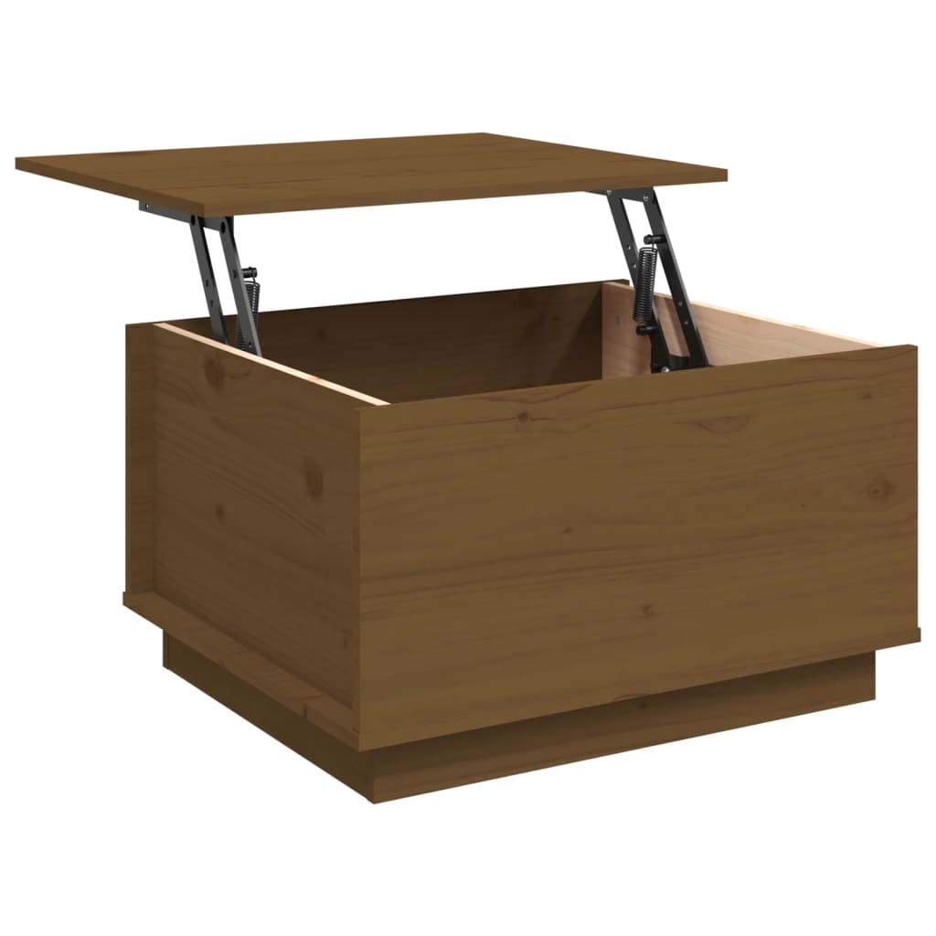 Coffee Table Honey Brown 60x50x35 cm Solid Wood Pine