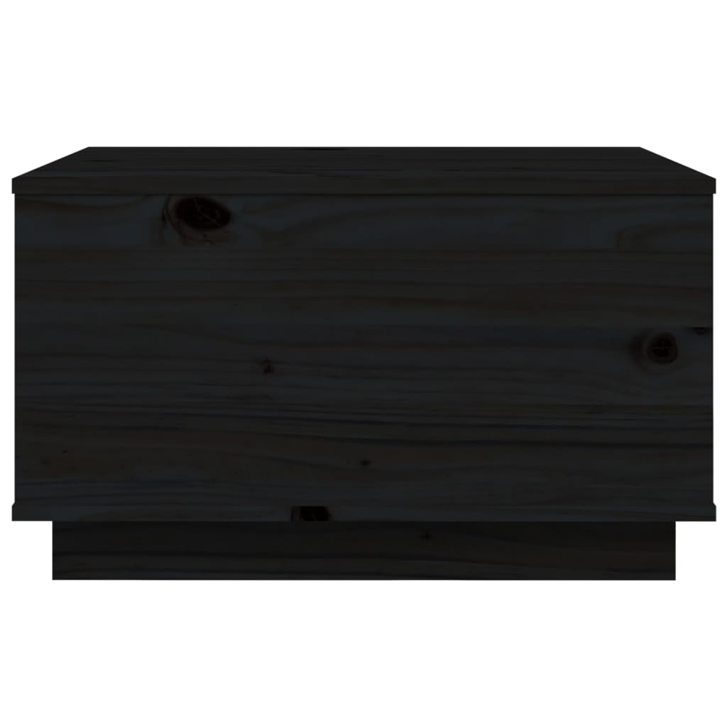 Coffee Table Black 60x50x35 cm Solid Wood Pine