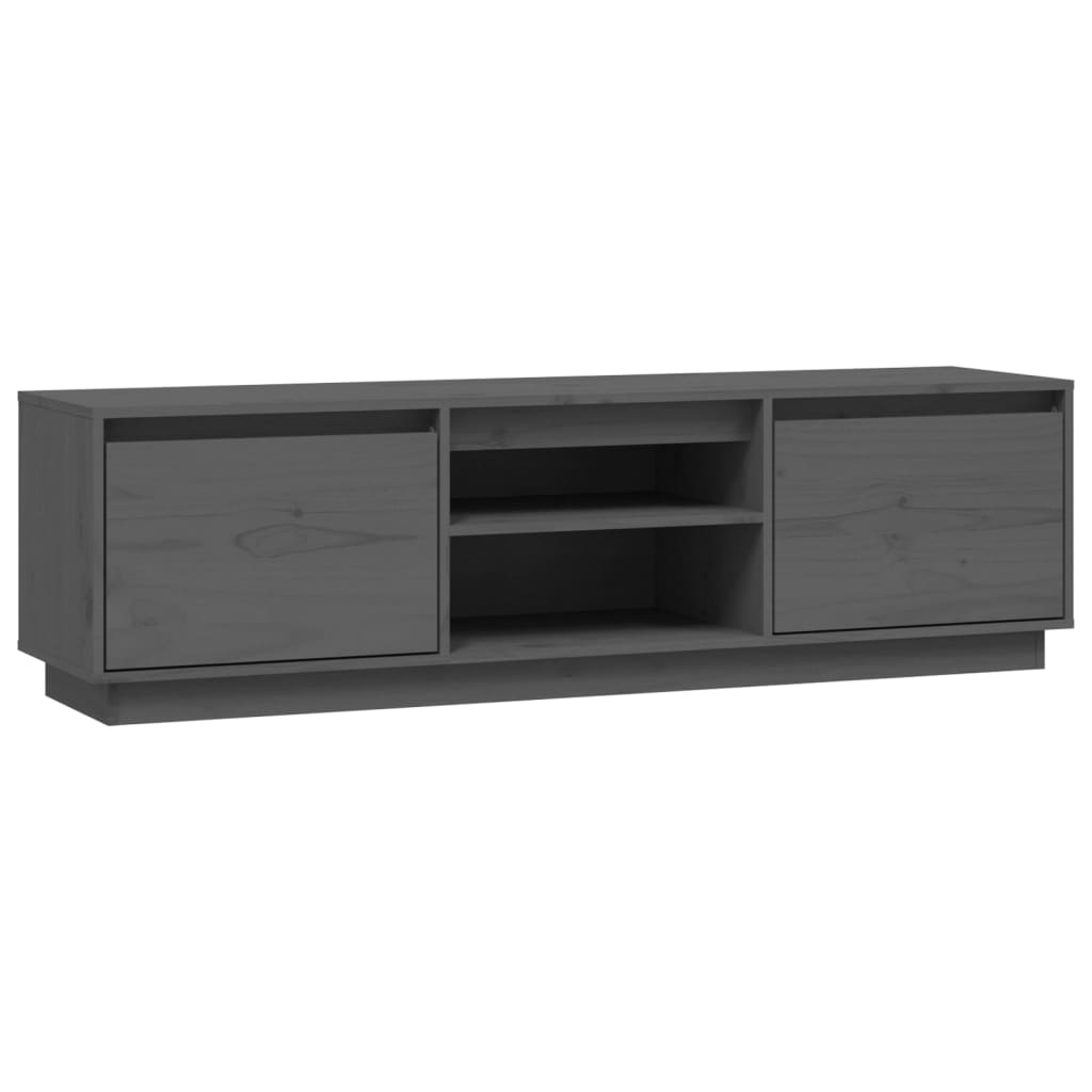 TV Cabinet Grey 140x35x40 cm Solid Wood Pine
