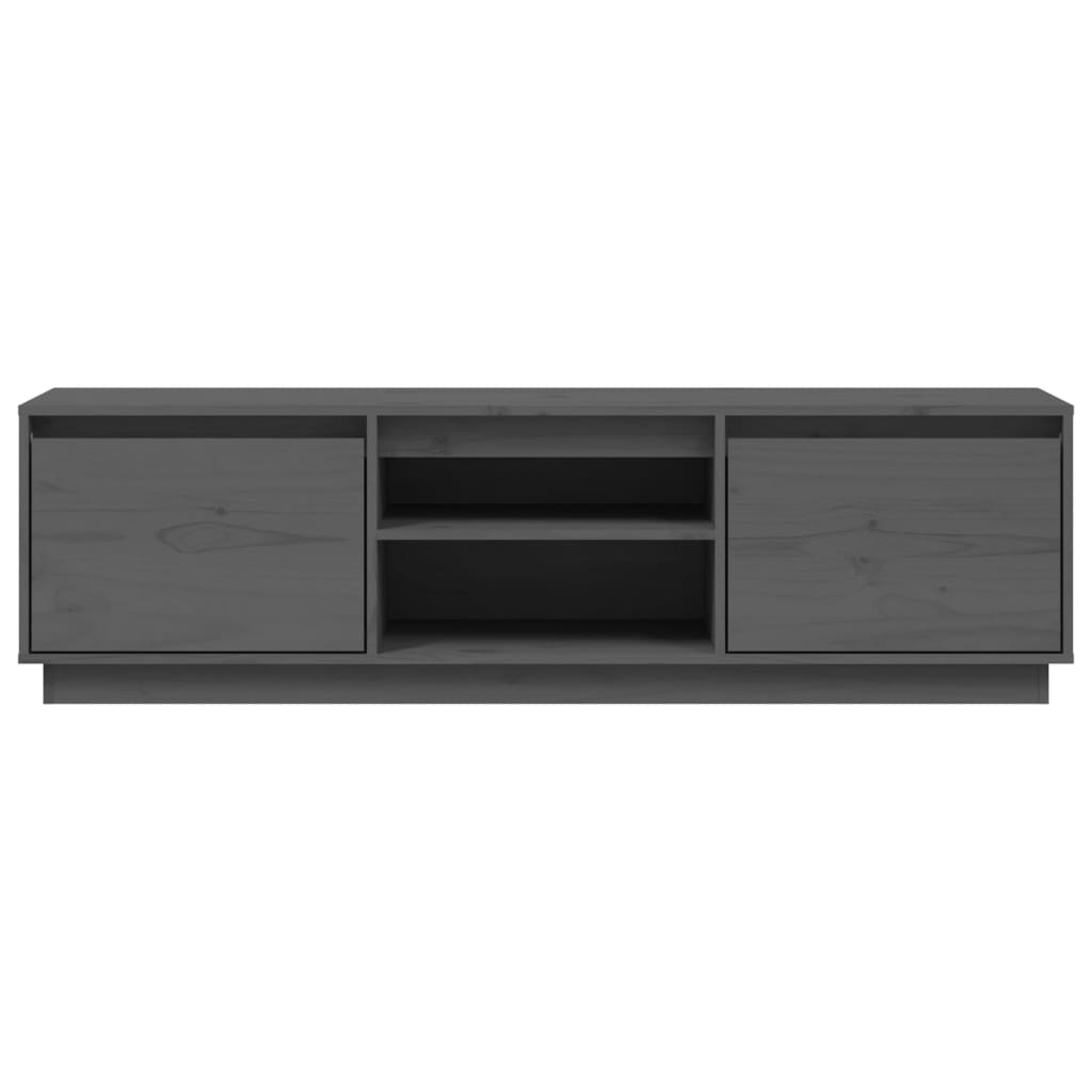 TV Cabinet Grey 140x35x40 cm Solid Wood Pine