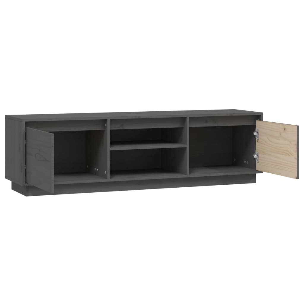 TV Cabinet Grey 140x35x40 cm Solid Wood Pine