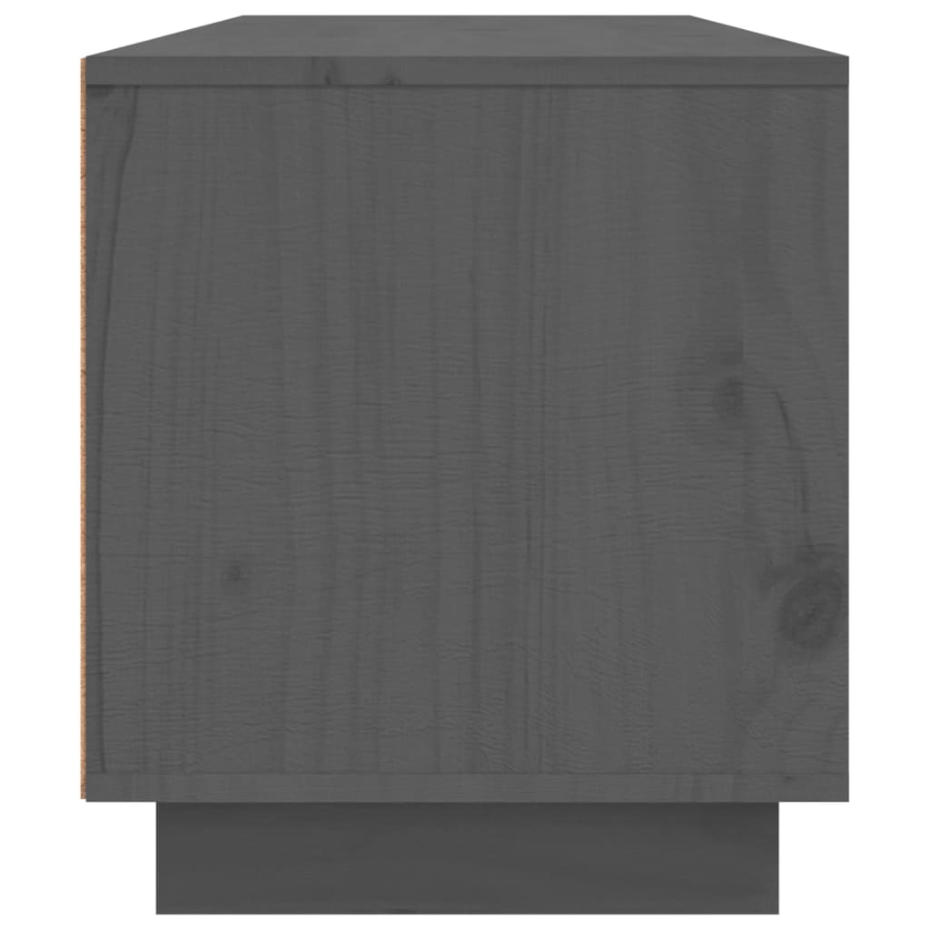 TV Cabinet Grey 140x35x40 cm Solid Wood Pine