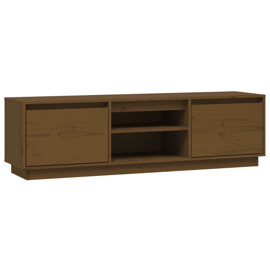 TV Cabinet Honey Brown 140x35x40 cm Solid Wood Pine