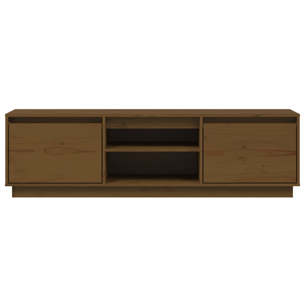 TV Cabinet Honey Brown 140x35x40 cm Solid Wood Pine