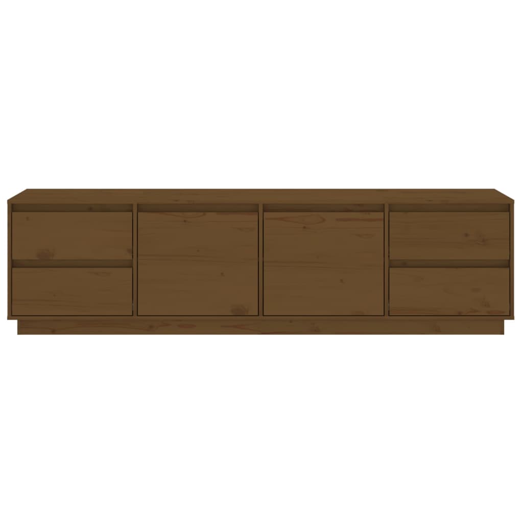 TV Cabinet Honey Brown 176x37x47.5 cm Solid Wood Pine
