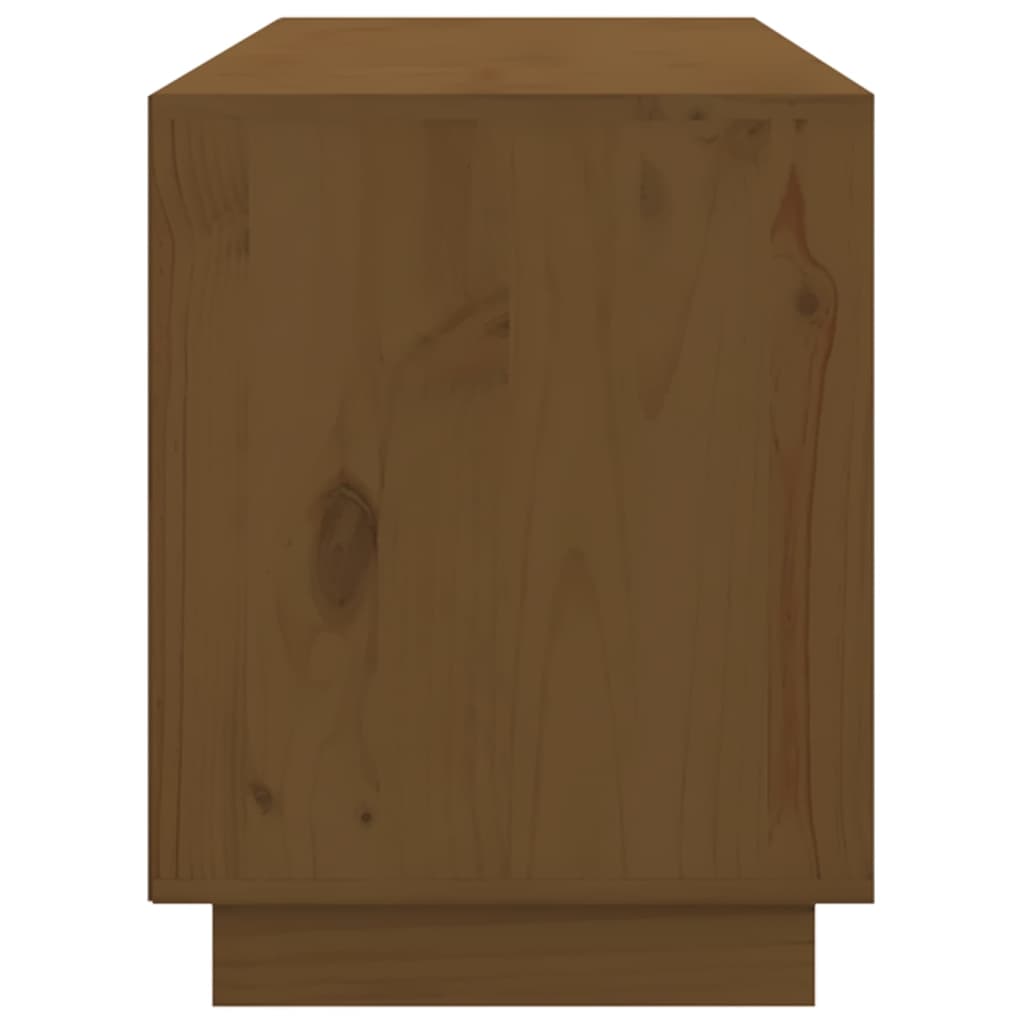 TV Cabinet Honey Brown 176x37x47.5 cm Solid Wood Pine