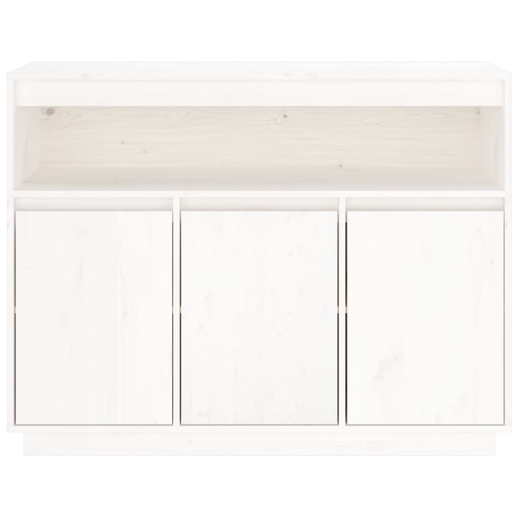 Sideboard White 104.5x34x80 cm Solid Wood Pine