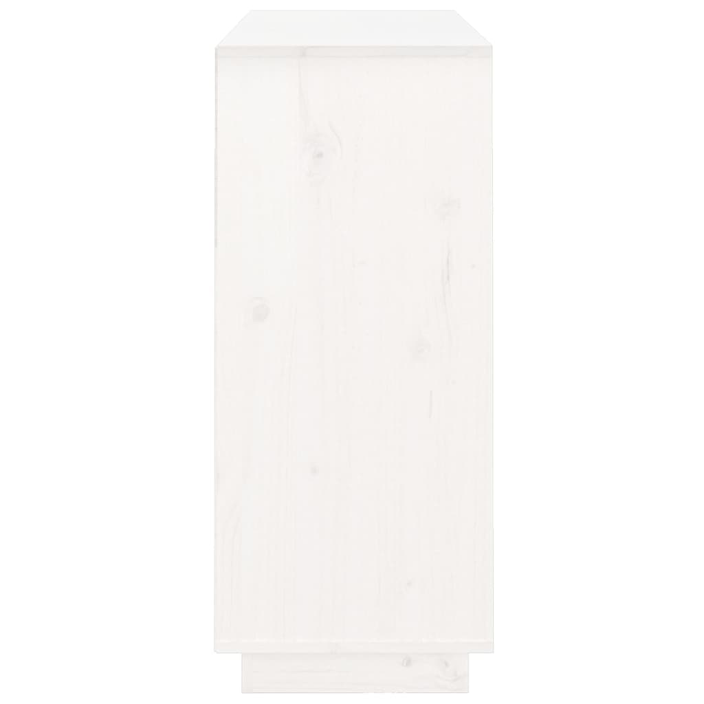 Sideboard White 104.5x34x80 cm Solid Wood Pine