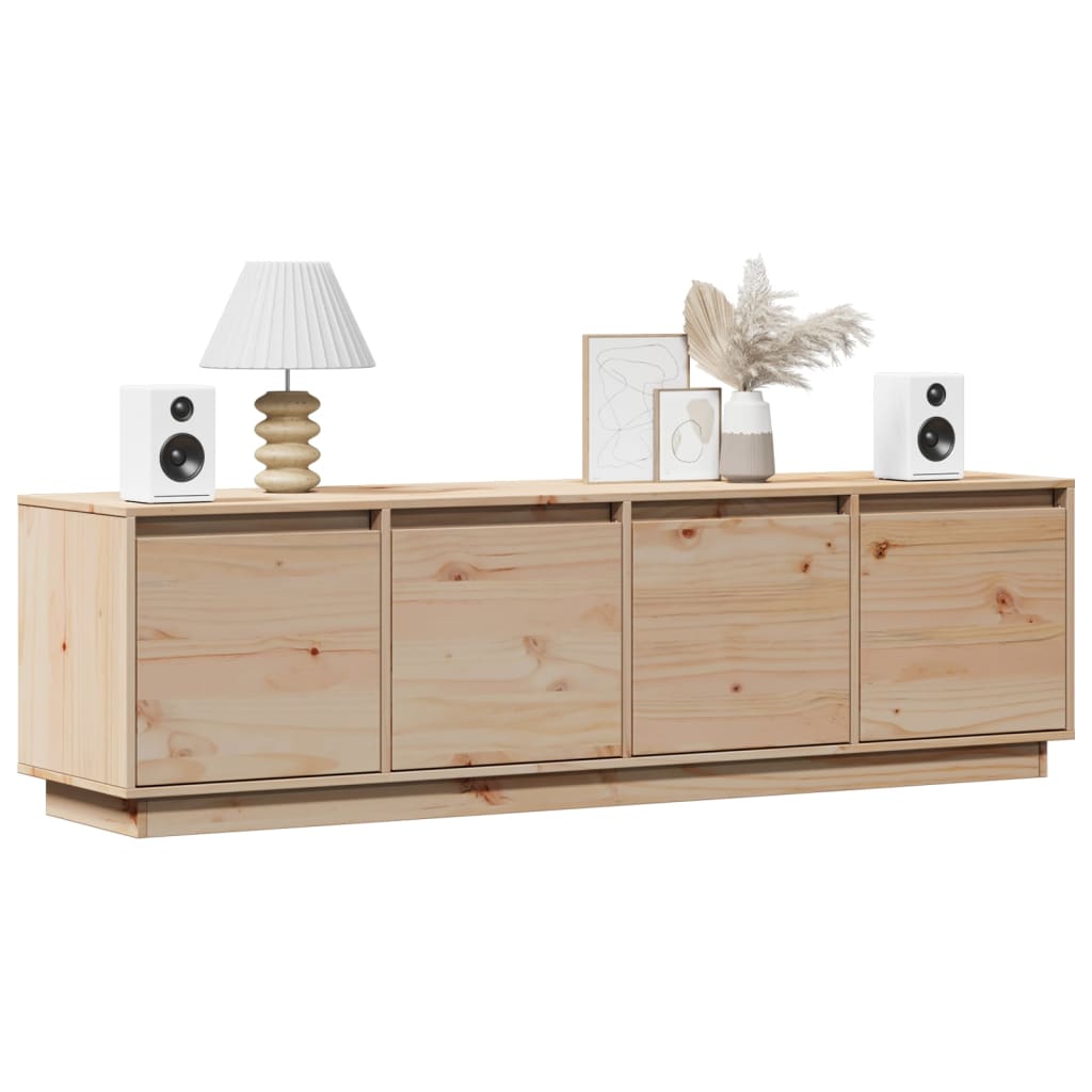Rustic Wooden 62 Inches TV Tele Stand Unit Cabinet With 4 Door Storage