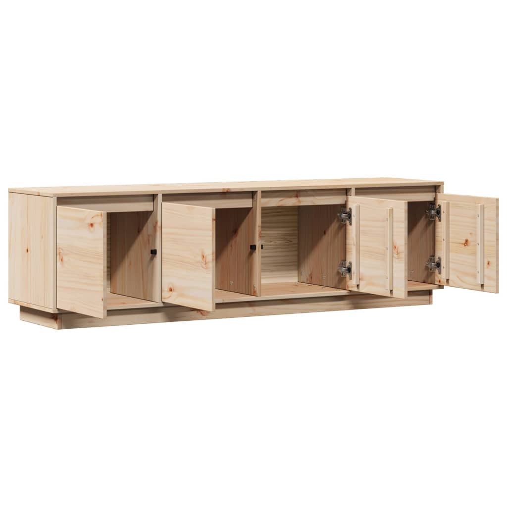 Rustic Wooden 62 Inches TV Tele Stand Unit Cabinet With 4 Door Storage