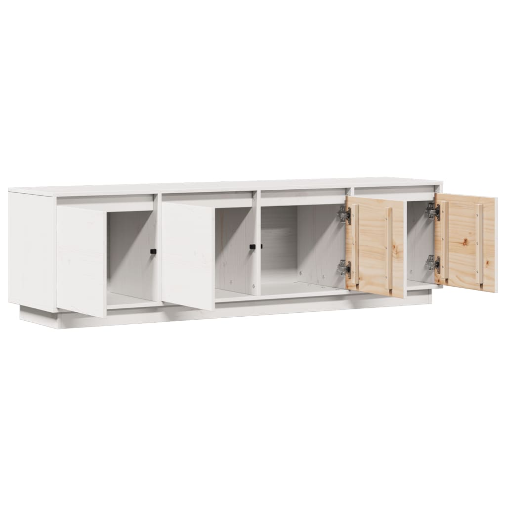 Rustic Wooden 62 Inches TV Tele Stand Unit Cabinet With 4 Door Storage