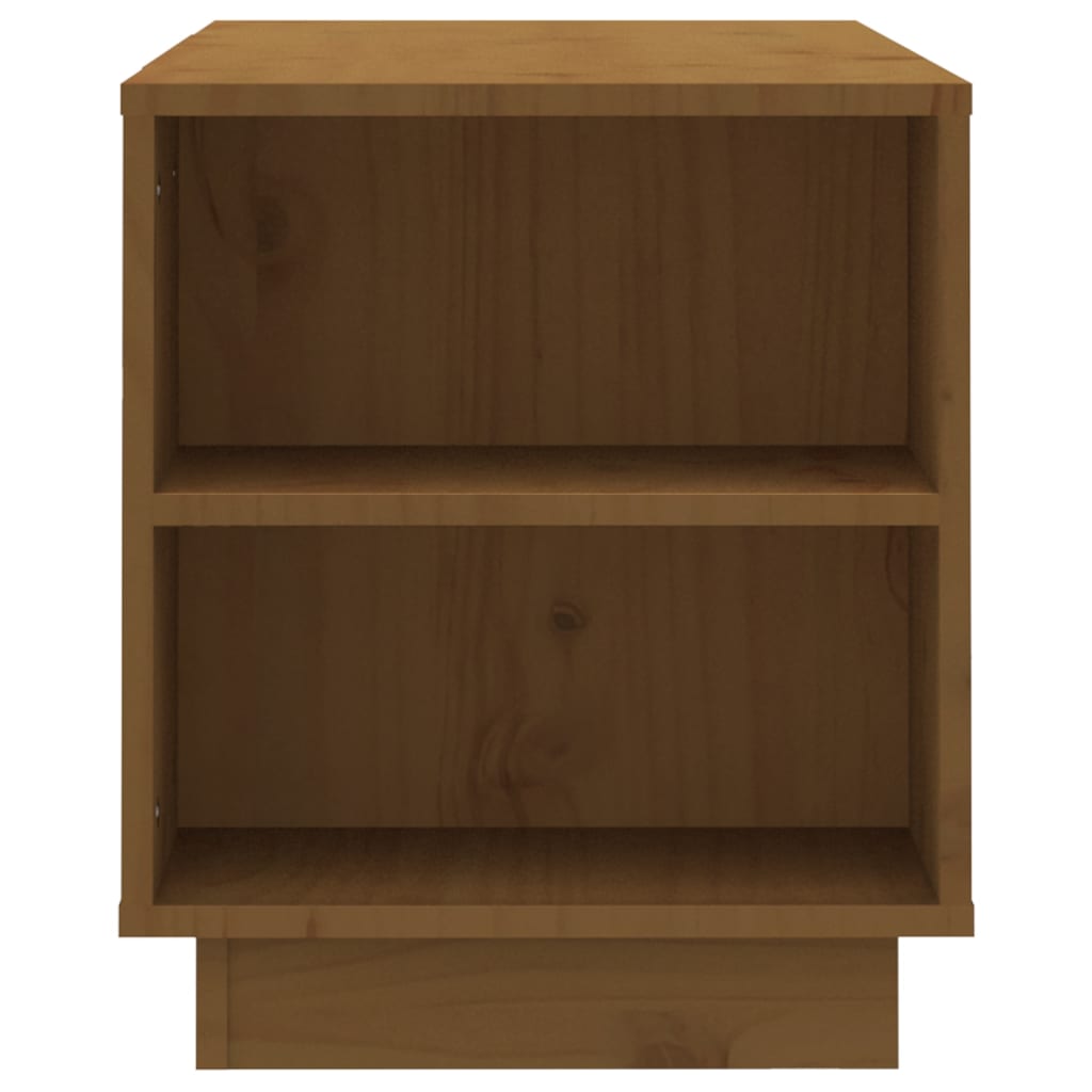 TV Cabinet Honey Brown 110x35x40.5 cm Solid Wood Pine