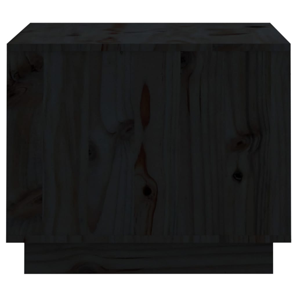 Coffee Table Black 120x50x40.5 cm Solid Wood Pine