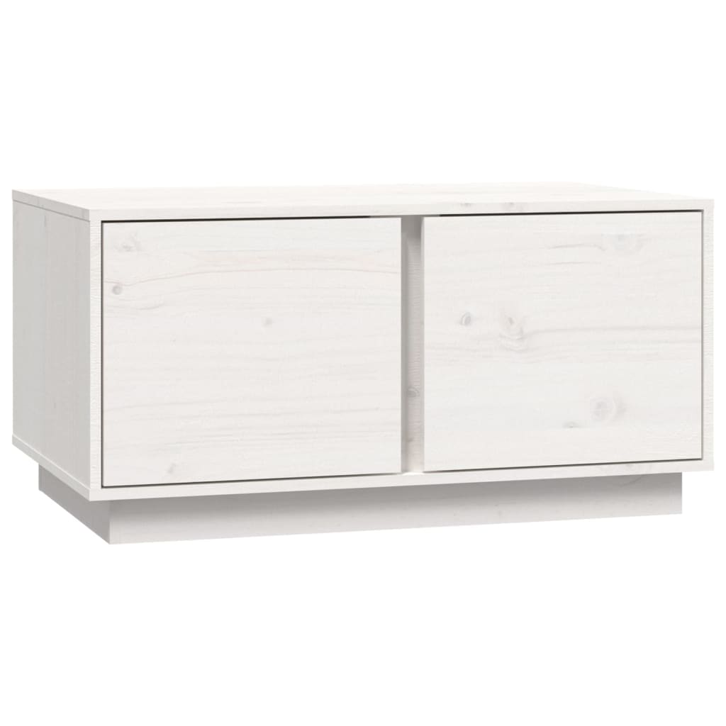 Coffee Table White 80x50x40 cm Solid Wood Pine